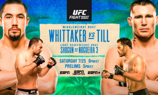 UFC on ESPN: Whittaker vs. Till - FIGHT CARD
